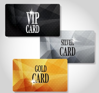 Glowing Vip card creative design vector set 03