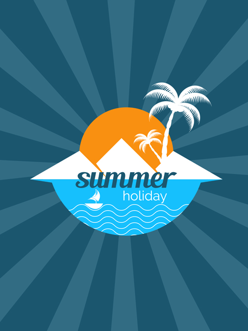 Vector poster summer holidays design 04