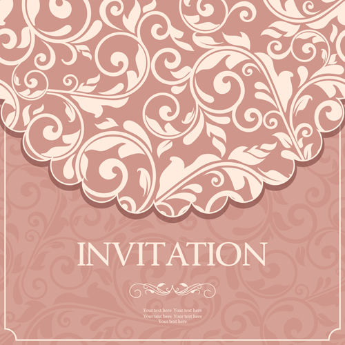 pink invitation cards invitation floral cards 