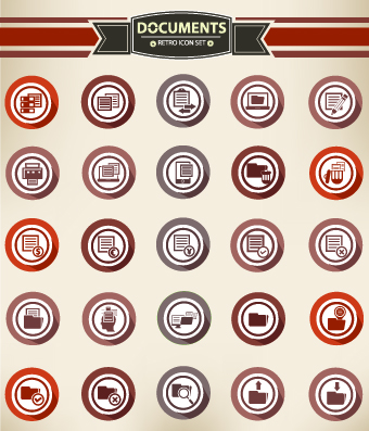 Web icons round vector set 02