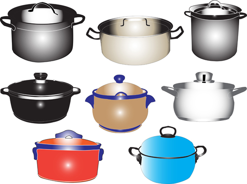 Different Kitchen utensils vector 02
