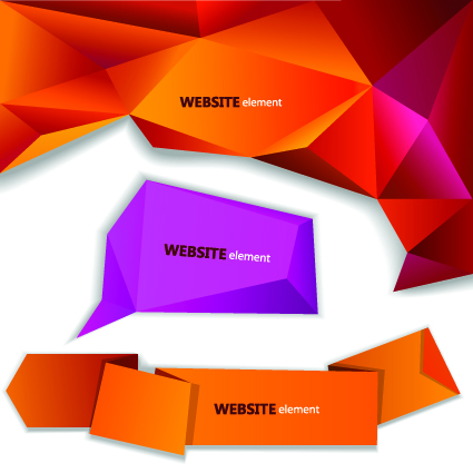 Creative origami paper banner vector 04