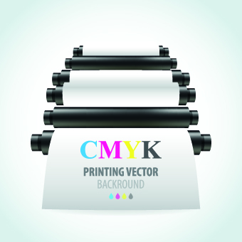 Printer CMYK design vector 04