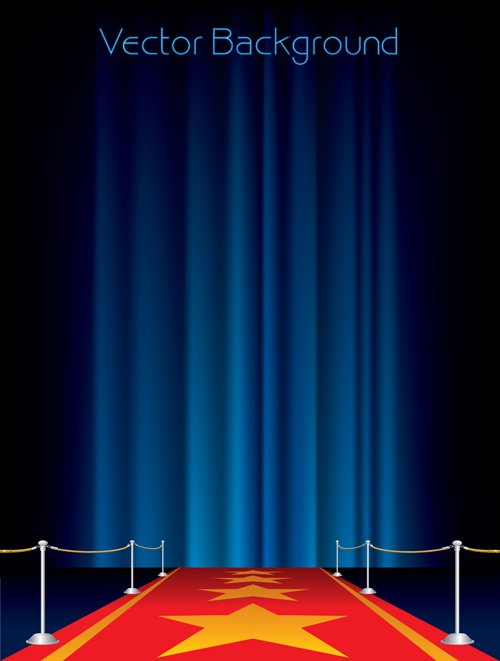 Ornate Red carpet backgrounds vector material 03
