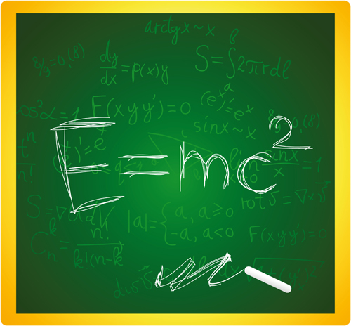 Set of Math scribble design vector 02