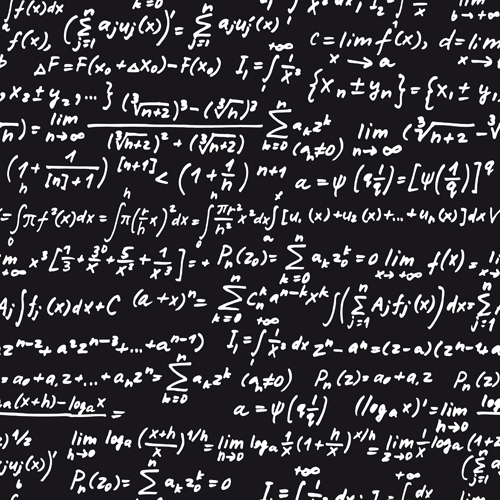 Set of Math scribble design vector 03