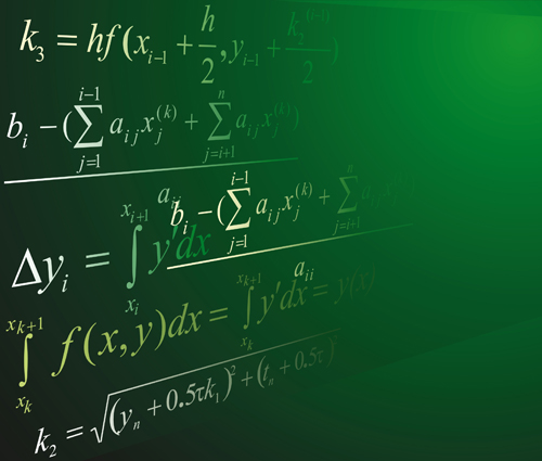Set of Math scribble design vector 05