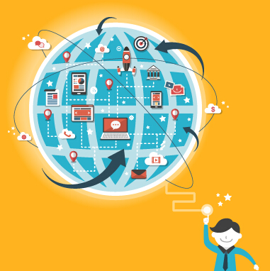 social network design elements vector 01
