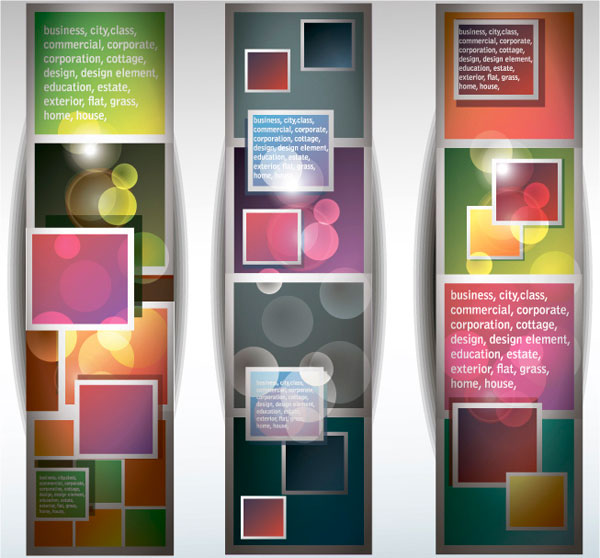 Abstract Halation vector banner 02