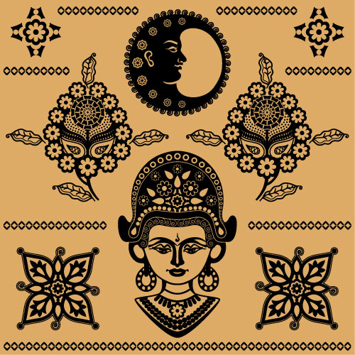 Egypt Style Pattern free vector 01