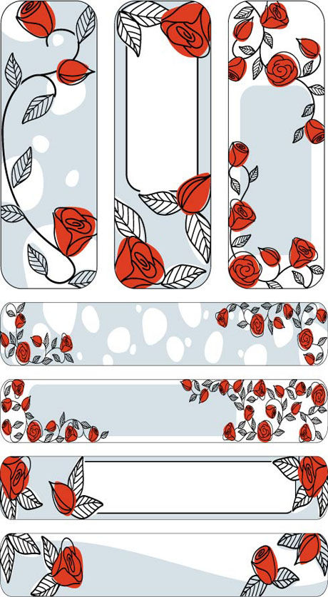 Red flower decoration backgrounds art vector