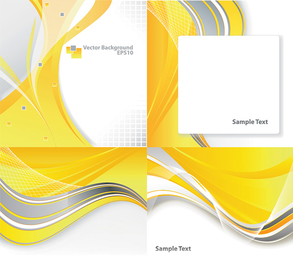 yellow wave mesh dynamic curve background 