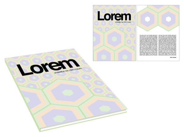 Book and magazine cover design elements vector graphics 04