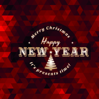 2014 Christmas labels background vector set 02