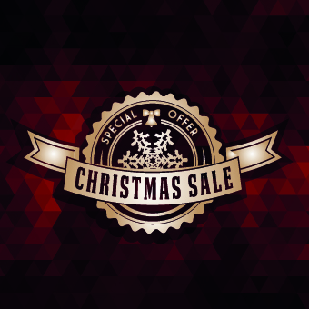 2014 Christmas labels background vector set 03