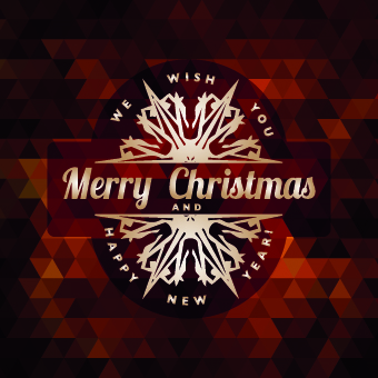 2014 Christmas labels background vector set 04