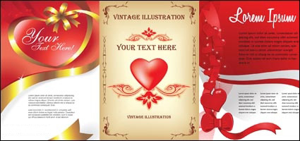 Heart card vector material
