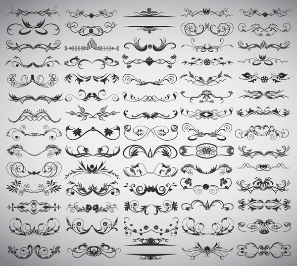 Floral Ornaments Objects vector