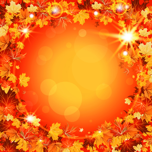 Vector Autumn Leaves Backgrounds art 05
