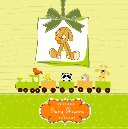 Cute Baby vector backgrounds set 01
