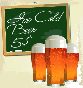 Creative Beer poster design vector 04