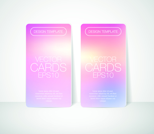 lurred colored card vector design 03 Blurred colored card vector design 03