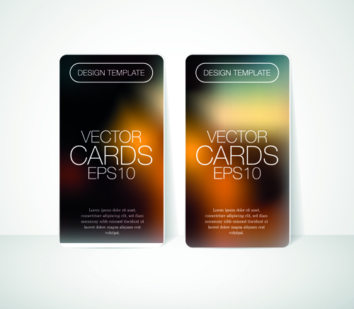 lurred colored card vector design 04 Blurred colored card vector design 04