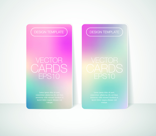 colored card vector card blurred 