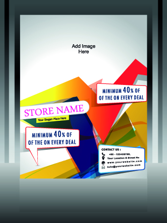 Business style cover design elements vector 03