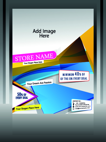 Business style cover design elements vector 04