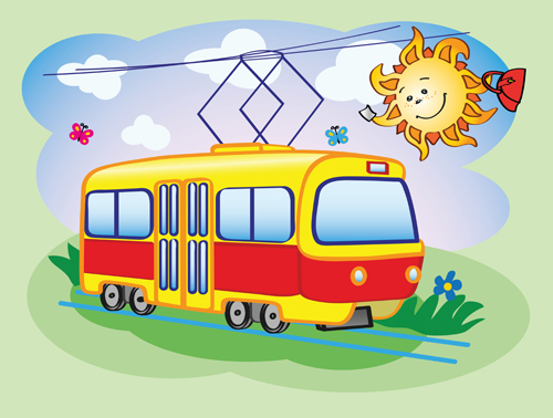 Cartoon funny car design vector 04