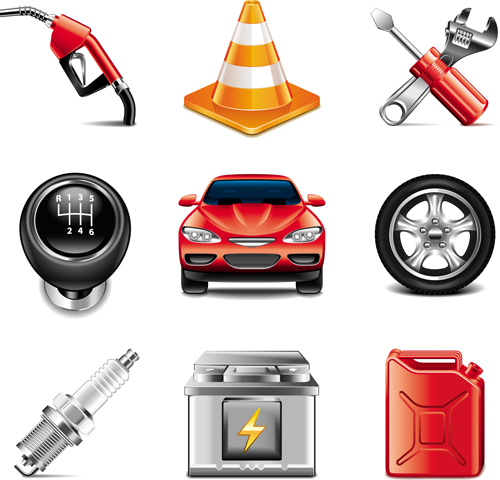 tool icons car 