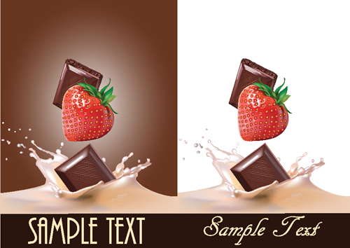 Vivid Chocolate with strawberry vector 03
