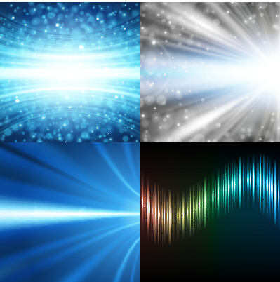 Colored abstract art background vectors set 05