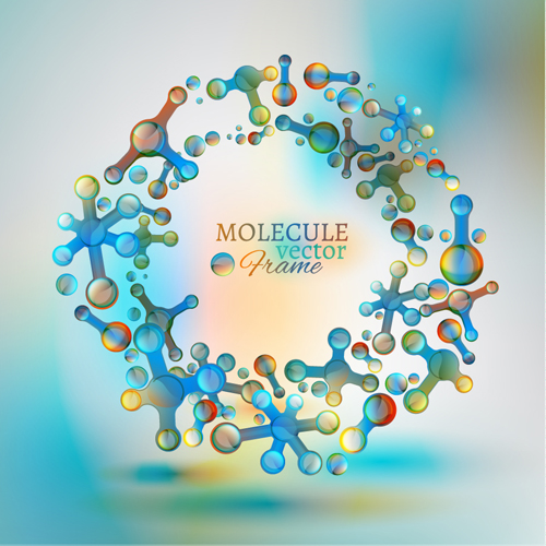 molecule frame colorful 