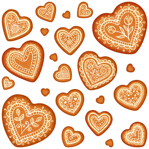 seamless pattern heart Cookie 