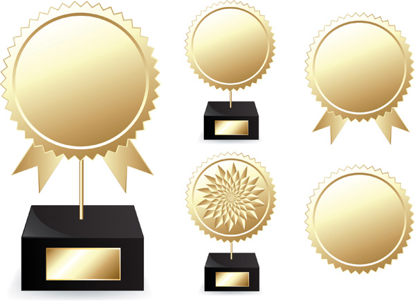 vector material golden creative award 