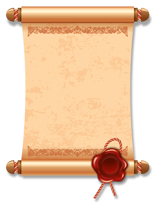 Creative scroll paper background vector set 02