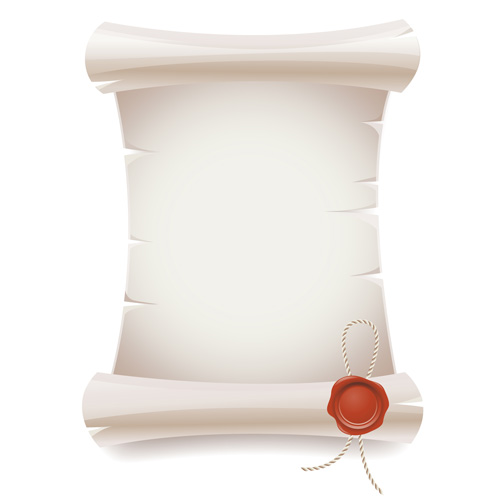 Creative scroll paper background vector set 03