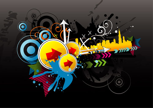Fashion element vector backgrounds 02