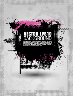 ect with grunge background vector 03 Fashion splash effect with grunge background vector 03