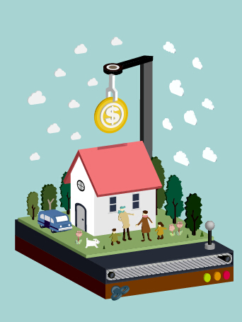 Financial with business flat vector template 02