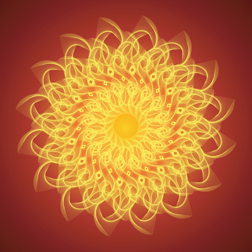 Abstract Fire Ornaments backgrounds vectro 05