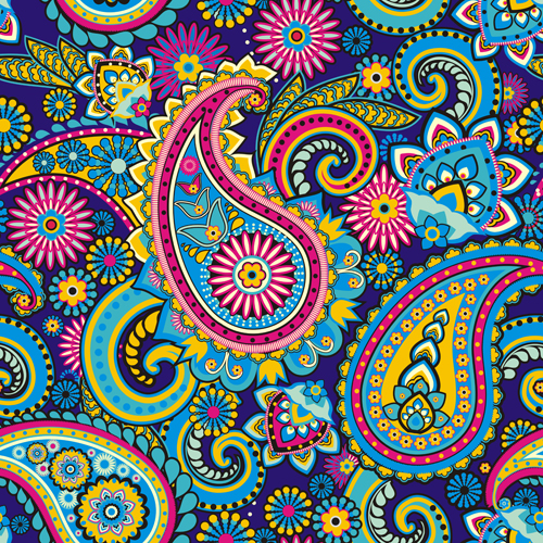 seamless pattern paisley floral 
