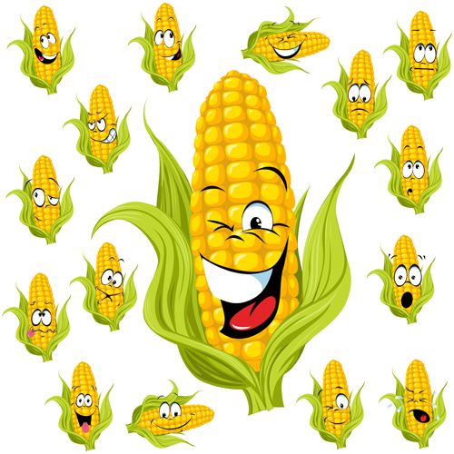 funny corn cartoon 