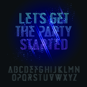 Hand drawn alphabet font vector set 03