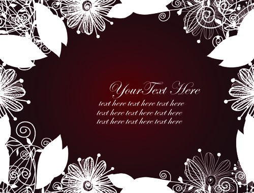 Hand drawn floral backgrounds vector 01
