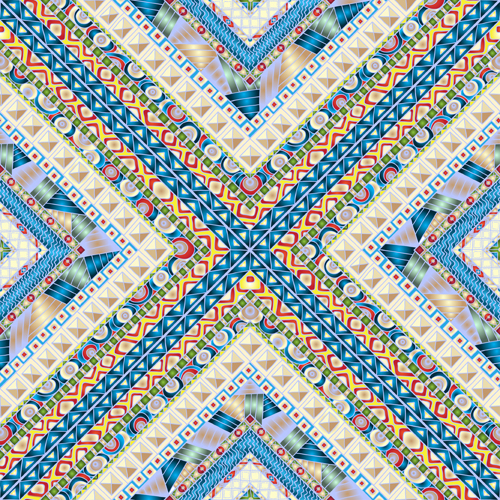 Luxury antique patterns seamless vector 02