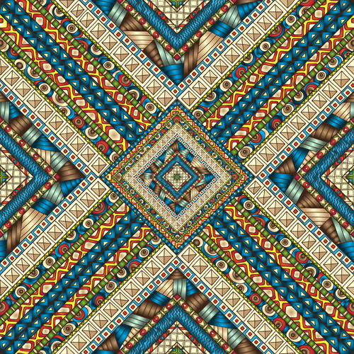 Luxury antique patterns seamless vector 04