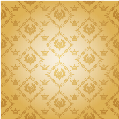 Luxury crown vector seamless pattern vector 02